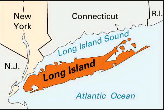 Below is a map of Long Island 